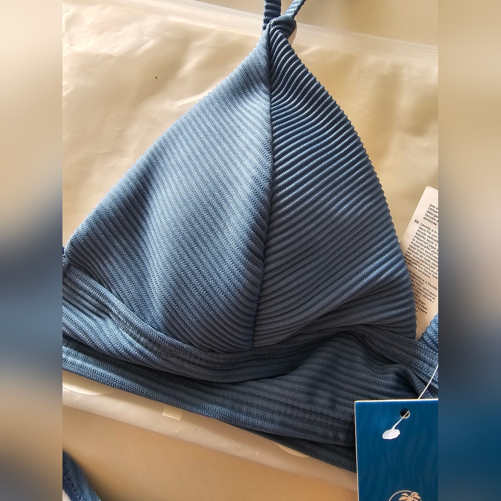 New CUPSHE Turquoise Ribbed Bikini Set - Picture 6 of 10